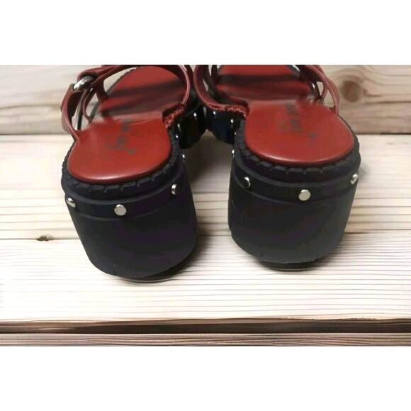 Free People Autumn Studded Platform Wine Leather Lined 39/9 NOWT - Picture 10 of 11